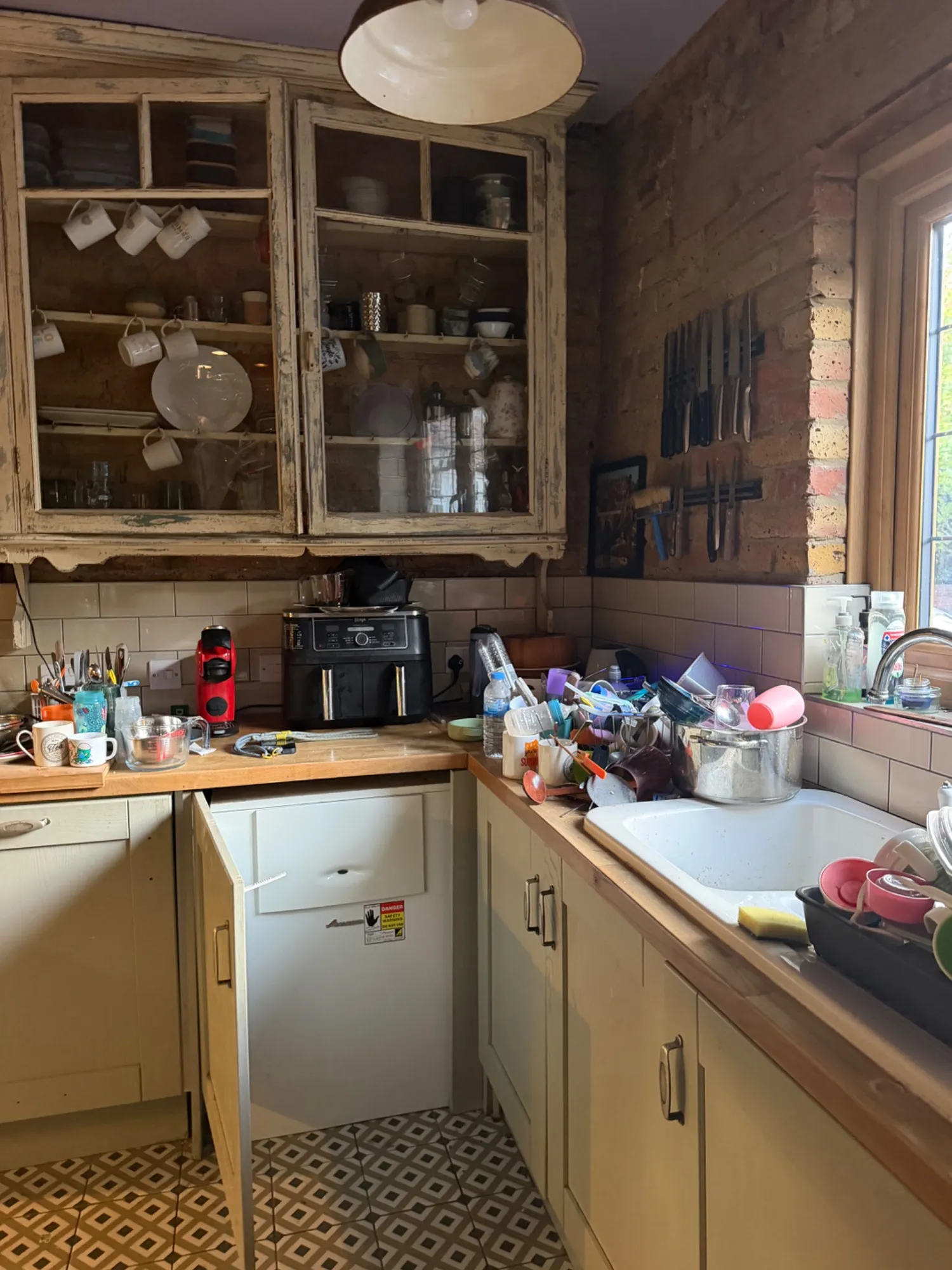 Kitchen before the boiler swap in Solihull