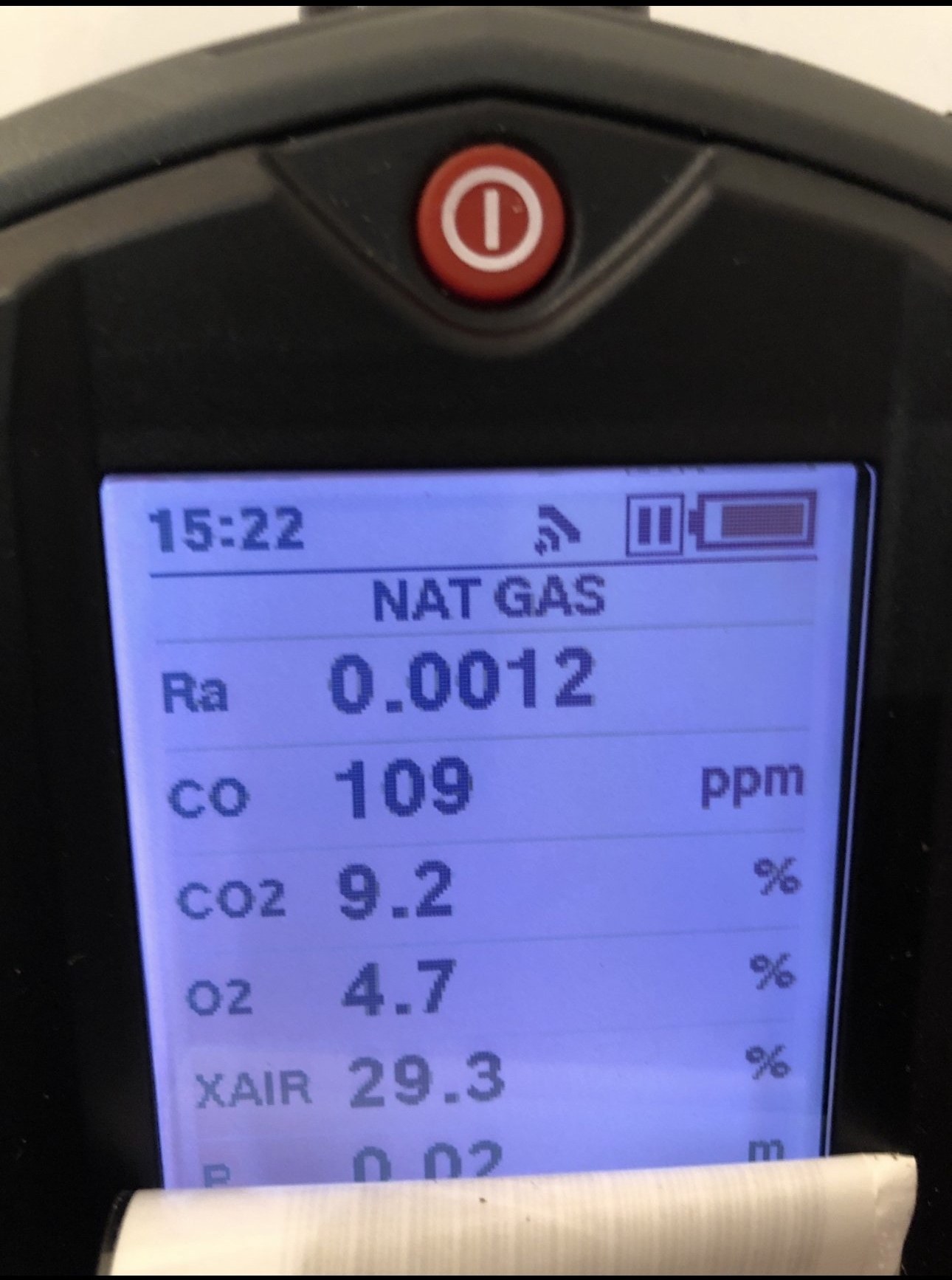 Gas connection and tightness test during boiler service